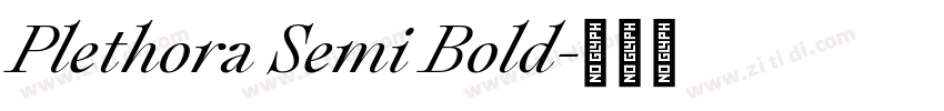 Plethora Semi Bold字体转换